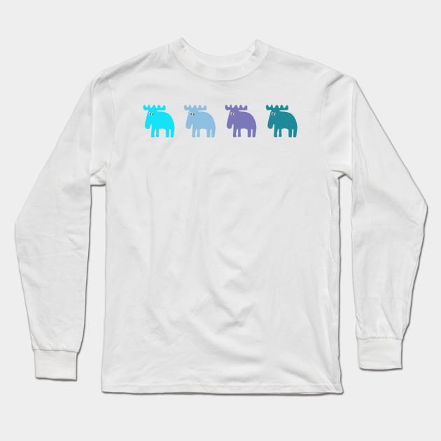 Shy & timid Mooses Long Sleeve T-Shirt by Aurealis